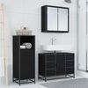 vidaXL Ensemble de mobilier de salle de bain 3 pcs Ch&ecirc;ne noir