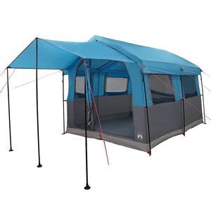 vidaXL Tente familiale 4 personnes 4 personne Bleu et gris