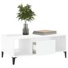 vidaXL Table basse Blanc 90x50x36,5 cm Bois d'ingénierie
