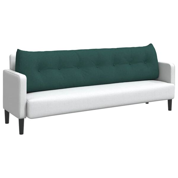 vidaXL Coussin de Dos Vert fonc&eacute; 200 x 24 x 50 cm tissu
