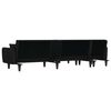 vidaXL Canap&eacute;-lit en forme de L noir 275x140x70 cm tissu