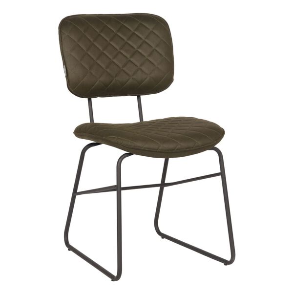 LABEL51 Chaises &agrave; manger lot de 2 Sev 49x60x87 cm vert arm&eacute;e