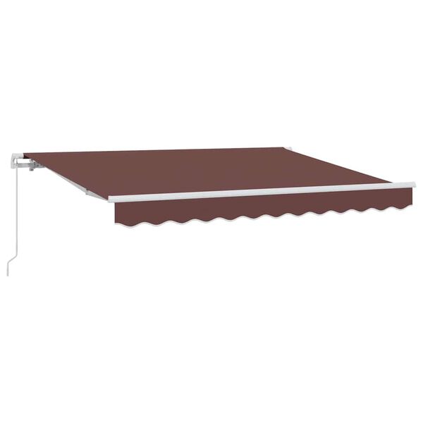 vidaXL Auvent R&eacute;tractable Marron 250 x 200 cm tissu