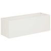 vidaXL Cache-pot de jardin Blanc 40 x 20 x 20 cm Acier lamin&eacute; &agrave; froid