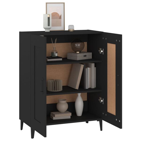 vidaXL Buffet Noir 69,5x34x90 cm Bois d'ingénierie