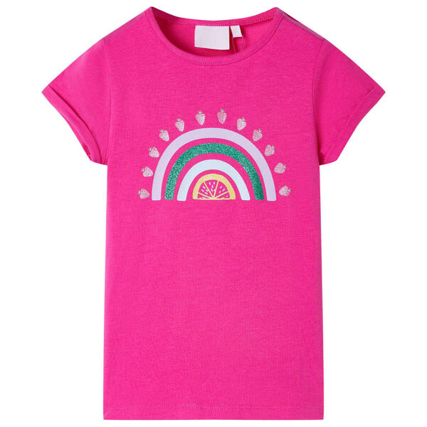 T-shirt pour enfants rose fonc&eacute; 140