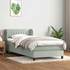 vidaXL Sommier &agrave; lattes de lit et matelas gris clair 80x210 cm velours