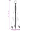 vidaXL Sapin de Noël avec piquet Coloré 108 LED 180 cm