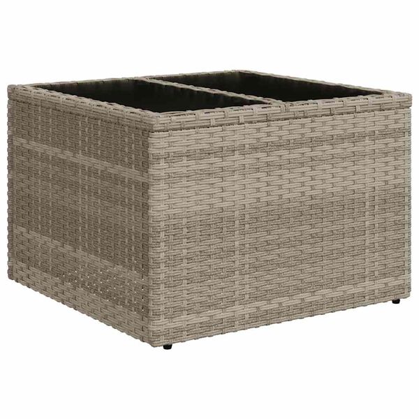 vidaXL Salon de jardin 8 pcs avec coussins gris clair r&eacute;sine tress&eacute;e