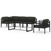 vidaXL Salon de jardin 6 pcs avec coussins Aluminium Anthracite