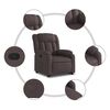 vidaXL Fauteuil inclinable marron foncé tissu