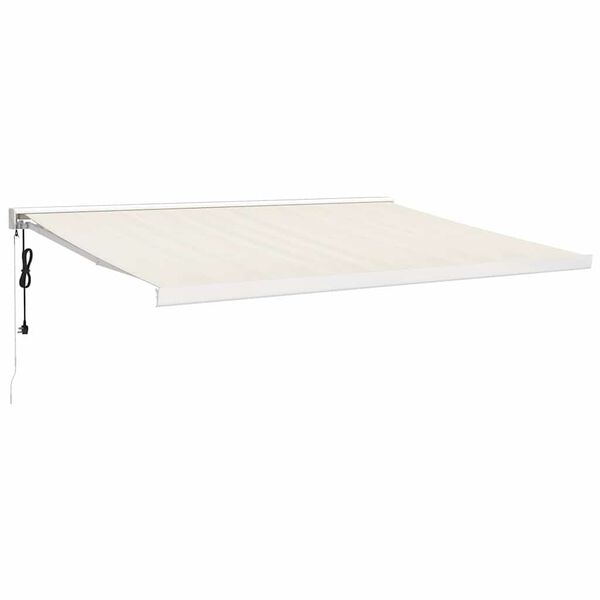 vidaXL Auvent r&eacute;tractable cr&egrave;me 4,5x3 m tissu et aluminium