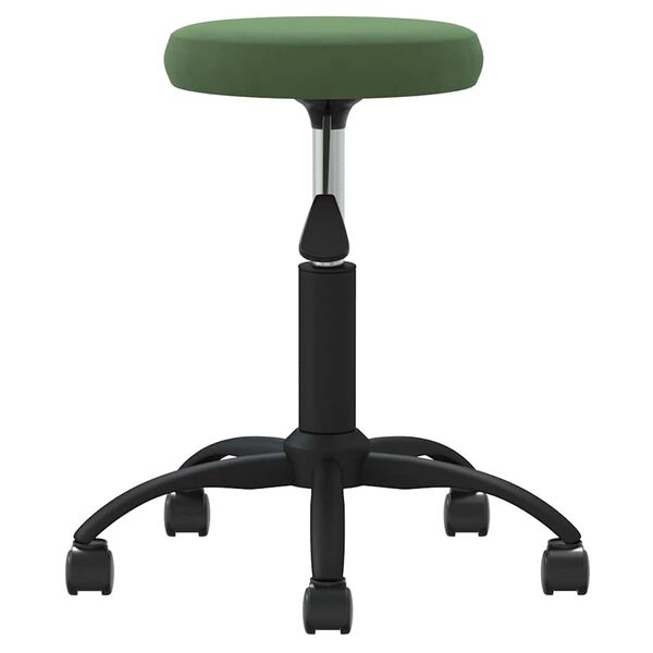 vidaXL Chaise de bureau pivotante vert foncé velours
