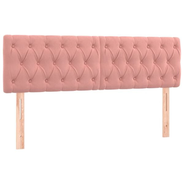 vidaXL T&ecirc;tes de lit Rose 160x7x78/88 cm Velours