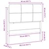 vidaXL Tête de lit capitonnée Blanc et gris clair 80 cm Pin massif