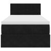 VidaXL Cadre de lit ottoman avec matelas noir 100x200cm velours