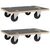 vidaXL Chariots de transport 2 pcs rectangulaire 60x40x11,5 cm 250 kg