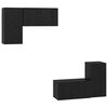 vidaXL Ensemble meuble TV 4 pc Ch&ecirc;ne noir Bois d'ing&eacute;nierie