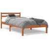 vidaXL Cadre de lit sans matelas cire marron 90x190 cm bois pin massif