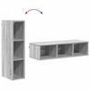 vidaXL Armoire suspendue avec stockage Gris Sonoma 20 x 29,5 x 80 cm