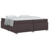 vidaXL Cadre de lit avec matelas Marron fonc&eacute; 200 x 200 cm tissu