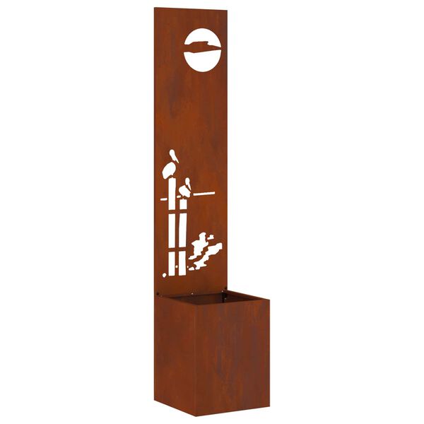 vidaXL &Eacute;cran de confidentialit&eacute; de jardin Fretwork Rouill&eacute; 32 x 150 cm