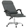 vidaXL Fauteuil de massage inclinable de bureau Gris foncé Tissu