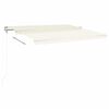 vidaXL Auvent rétractable automatique 400x350 cm Crème