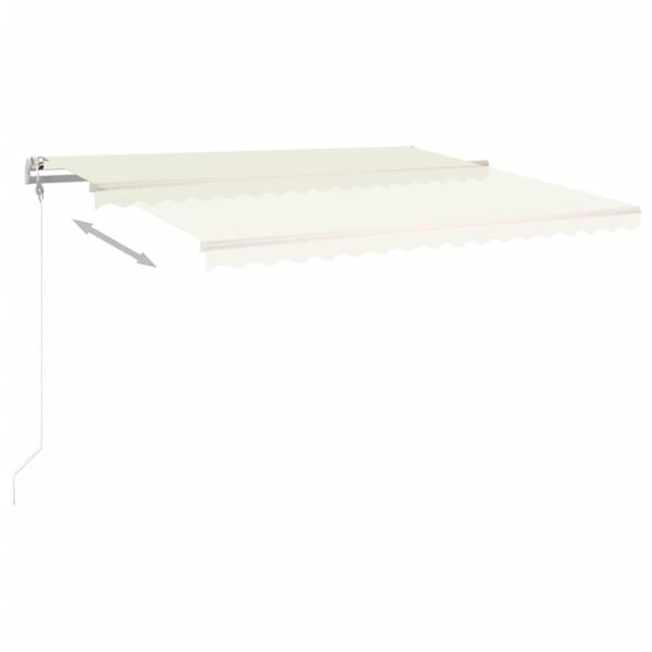 vidaXL Auvent rétractable automatique 400x350 cm Crème