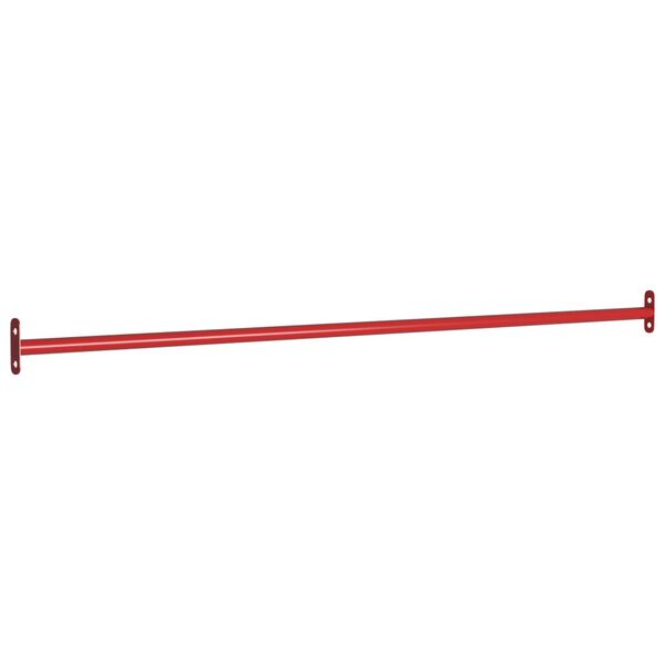 vidaXL Barres fixes d'exercice 2 pcs 125 cm Acier Rouge
