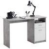 FMD Bureau avec 1 tiroir 123 x 50 x 76,5 cm B&eacute;ton et blanc