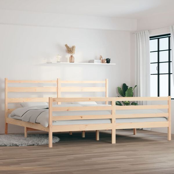 vidaXL Cadre de lit sans matelas bois massif de pin 200x200 cm