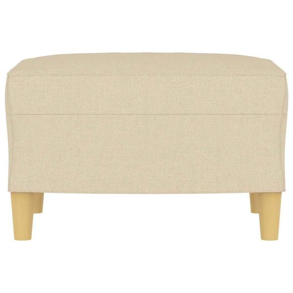 vidaXL Repose-pied Cr&egrave;me 60x50x41 cm Tissu