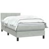vidaXL Sommier &agrave; lattes de lit et matelas gris clair 90x220 cm velours