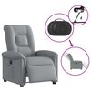vidaXL Fauteuil inclinable &eacute;lectrique Gris clair Tissu