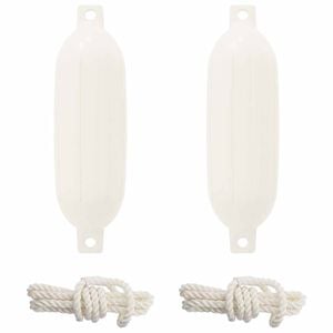 vidaXL Fenders de bateau 2 pc &Oslash; 16 x 58 cm Blanc PVC