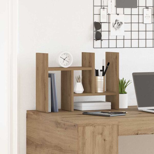 vidaXL Organiseur de bureau Chêne artisanal 34,5 x 15,5 x 35,5 cm