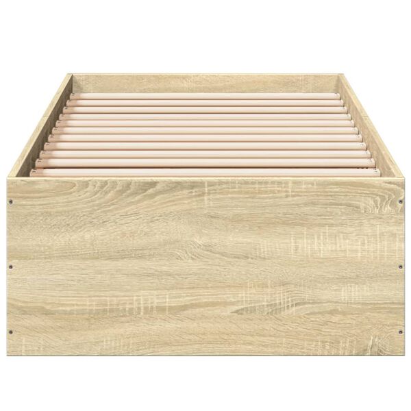 vidaXL Cadre de lit sans matelas chêne sonoma 75x190 cm