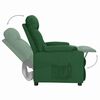 vidaXL Fauteuil inclinable Vert fonc&eacute; Tissu