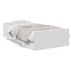 vidaXL Cadre de lit avec tiroirs sans matelas blanc 100x200 cm