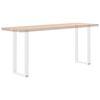 vidaXL Pieds de table console en U, 2 pi&egrave;ces, blanc, 38 x (72-73) cm, acier