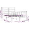 vidaXL Cadre de lit sans matelas blanc bois de pin massif