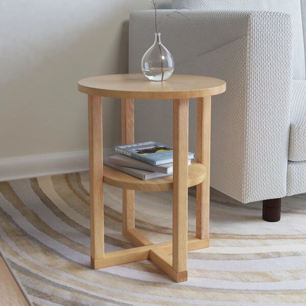 vidaXL Table d'appoint 40 x 50 cm Bois de ch&ecirc;ne massif