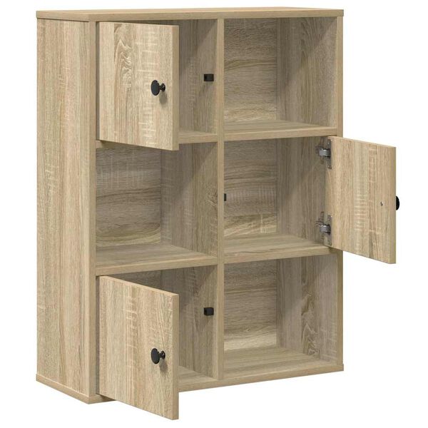 vidaXL Bibliothèque chêne sonoma 60x24x76,5 cm bois d'ingénierie