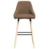 vidaXL Tabourets de bar lot de 2 taupe tissu
