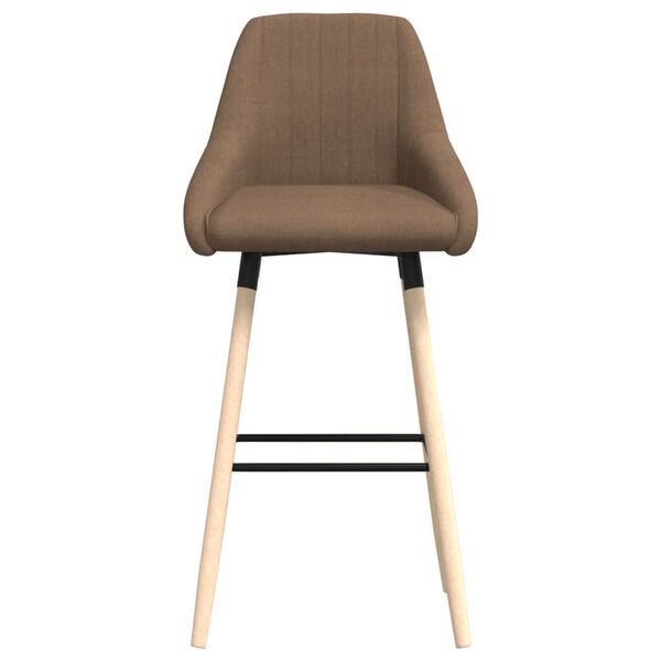 vidaXL Tabourets de bar lot de 2 taupe tissu