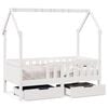 vidaXL Cadre de lit enfant avec tiroirs sans matelas 70x140 cm bois