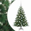 vidaXL Sapin de No&euml;l artificiel avec boules 150 cm 150 LED Blanc chaud