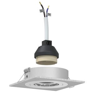 vidaXL Spotlights 6 pcs Argent 9 x 9 x cm Aluminium