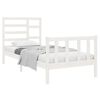 vidaXL Cadre de lit sans matelas blanc bois massif 75x190 cm